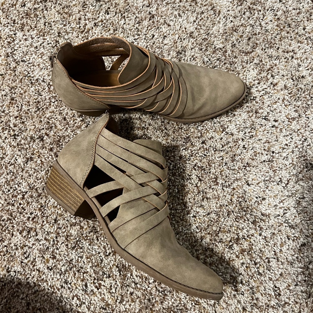 Tan booties